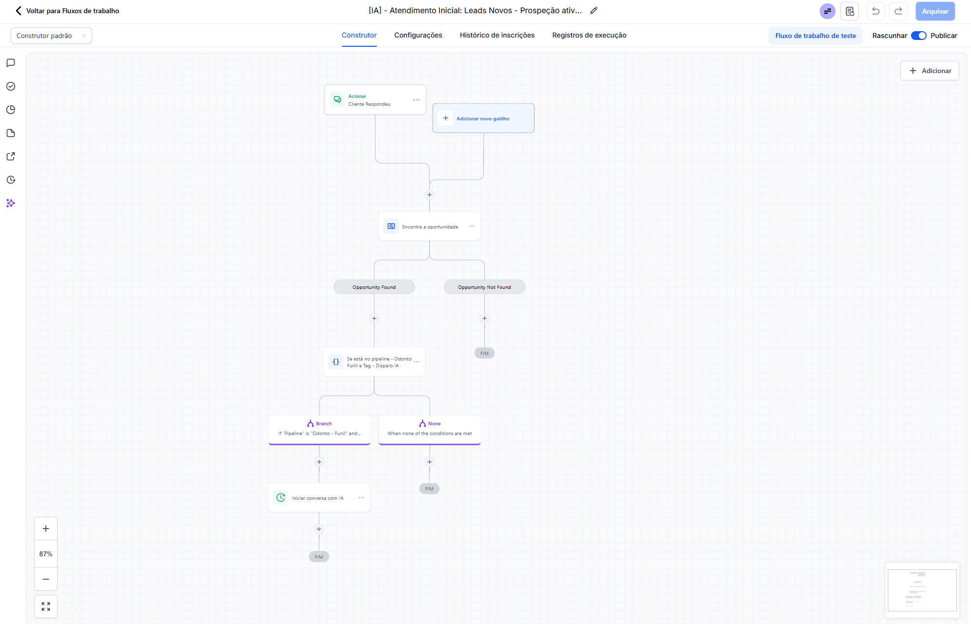 Automações Prumo CRM